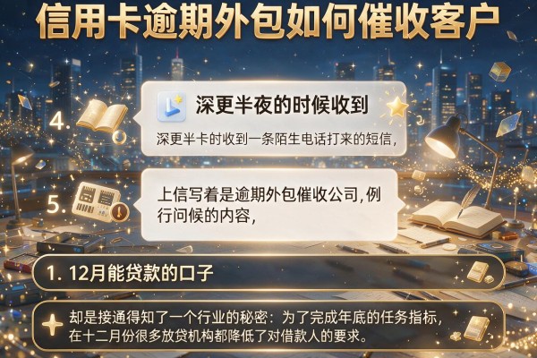 信用卡逾期外包如何催收客户，条列五个12月能贷款的口子