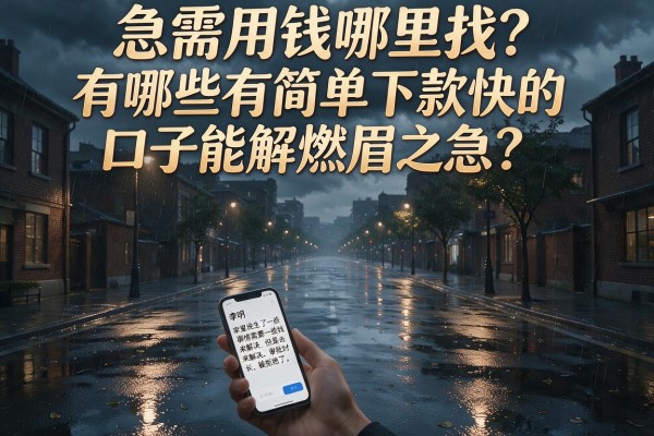 急需用钱哪里找？有哪些有简单下款快的口子能解燃眉之急？