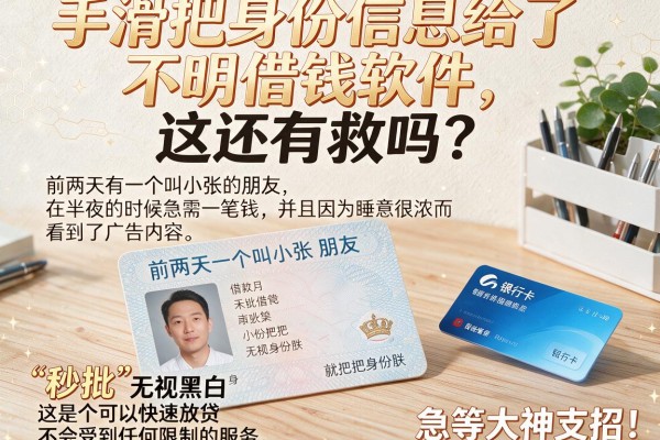 手滑把身份信息给了不明借钱软件，这还有救吗？急等大神支招！