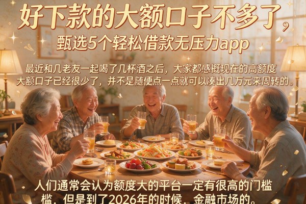 好下款的大额口子不多了，甄选5个轻松借款无压力app