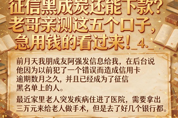征信黑成炭还能下款？老哥亲测这五个口子，急用钱的看过来！_4