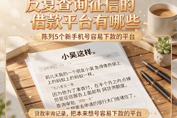 反复查询征信的借款平台有哪些，陈列5个新手机号容易下款的平台