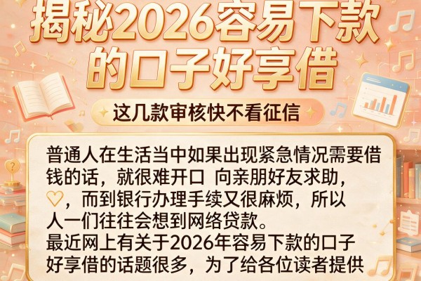 揭秘2026容易下款的口子好享借，这几款审核快不看征信