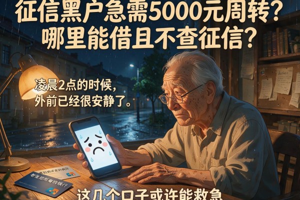 征信黑户急需5000元周转？哪里能借且不查征信？这几个口子或许能救急