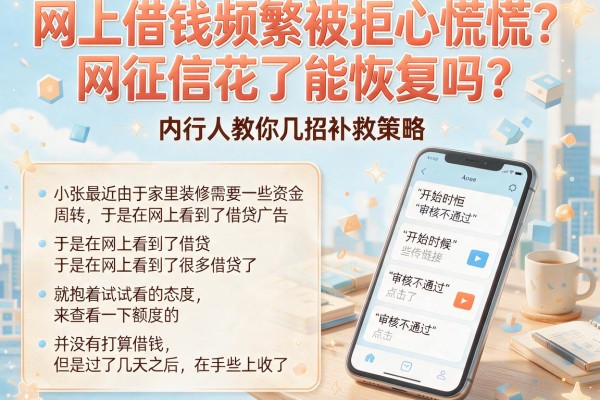 网上借钱频繁被拒心慌慌？网征信花了能恢复吗？内行人教你几招补救策略