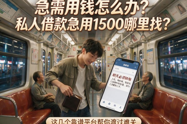 急需用钱怎么办？私人借款急用1500哪里找？这几个靠谱平台帮你渡过难关