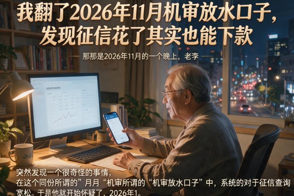 我翻了2026年11月机审放水口子，发现征信花了其实也能下款