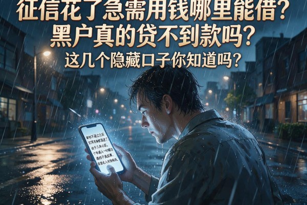 征信花了急需用钱哪里能借？黑户真的贷不到款吗？这几个隐藏口子你知道吗？