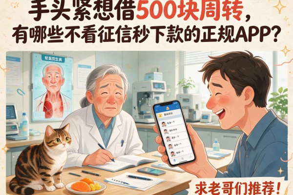手头紧想借500块周转，有哪些不看征信秒下款的正规APP？求老哥们推荐！