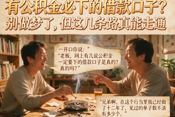 有公积金必下的借款口子？别做梦了，但这几条路真能走通