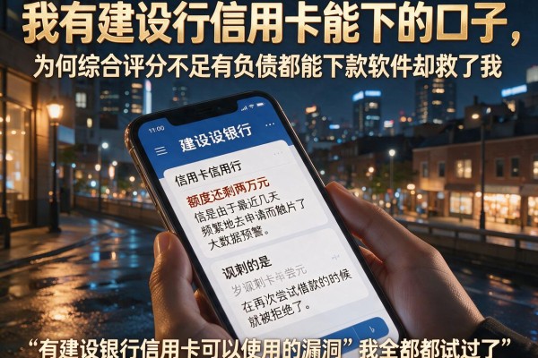 我有建设银行信用卡能下的口子，为何综合评分不足有负债都能下款软件却救了我
