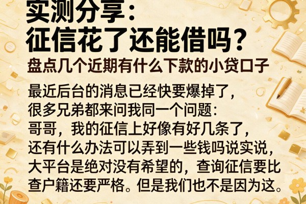 实测分享:征信花了还能借吗?盘点几个近期有什么下款的小贷口子