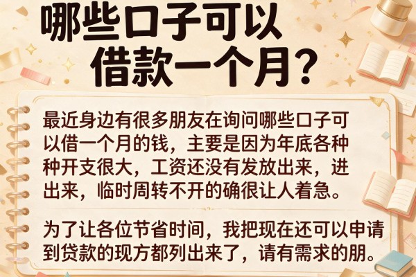 哪些口子可以借款一个月？整理了几个还在放款的平台