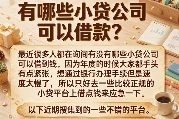 有哪些小贷公司可以借款？整理了几个目前比较容易下款的