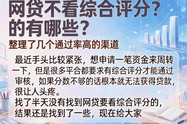 网贷不看综合评分的有哪些?整理了几个通过率高的渠道
