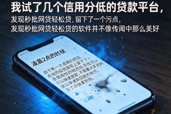 我试了几个信用分低的贷款平台，发现秒批网贷轻松贷的软件并不像传闻中那么美好