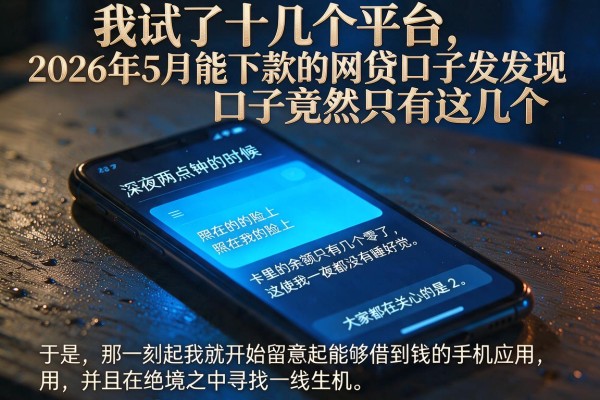我试了十几个平台,发现2026年5月能下款的网贷口子竟然只有这几个