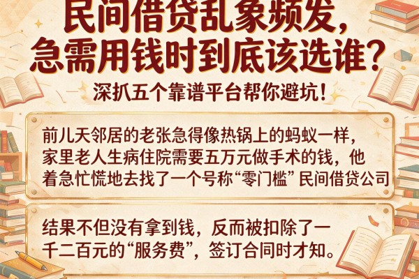 民间借贷乱象频发，急需用钱时到底该选谁？深扒五个靠谱平台帮你避坑！