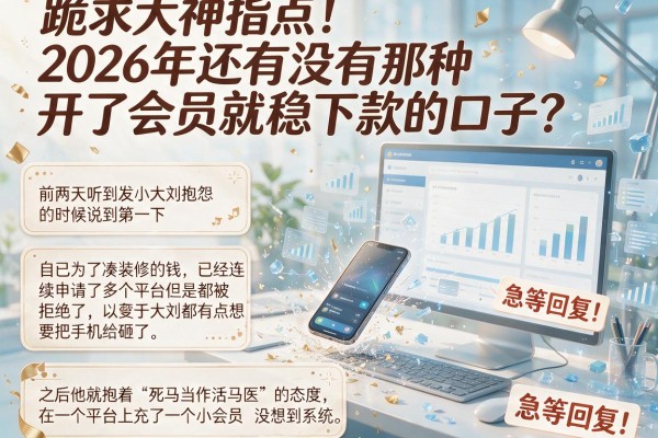 跪求大神指点！2026年还有没有那种开了会员就稳下款的口子？急等回复！