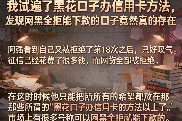 我试遍了黑花口子办信用卡方法，发现网黑全拒能下款的口子竟然真的存在