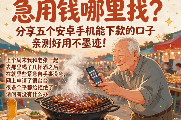 急用钱哪里找？分享五个安卓手机能下款的口子，亲测好用不墨迹！
