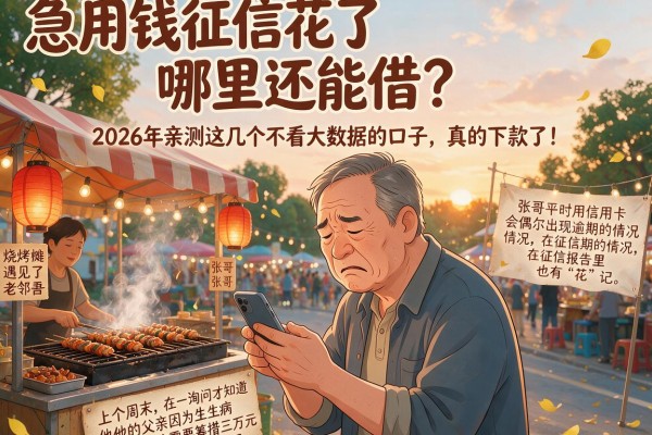 急用钱征信花了哪里还能借？2026年亲测这几个不看大数据的口子，真的下款了！