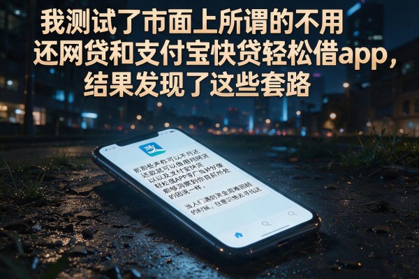 我测试了市面上所谓的不用还网贷和支付宝快贷轻松借app，结果发现了这些套路