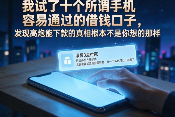我试了十个所谓手机容易通过的借钱口子，发现高炮能下款的真相根本不是你想的那样