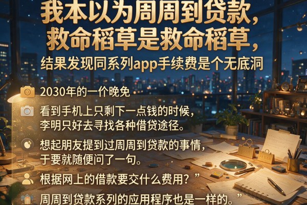 我本以为周周到贷款是救命稻草,结果发现同系列app手续费是个无底洞