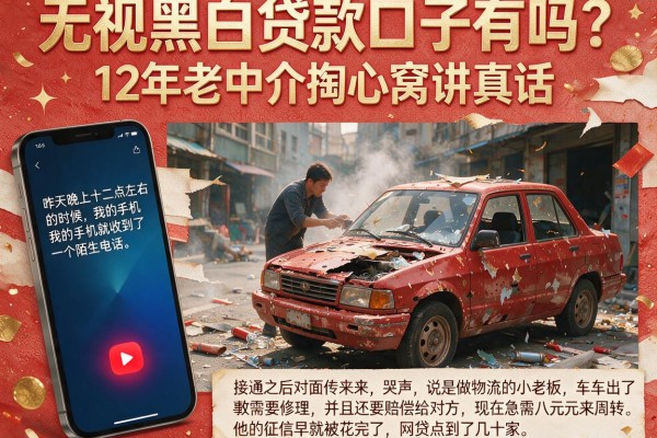 无视黑白贷款口子有吗?12年老中介掏心窝讲真话