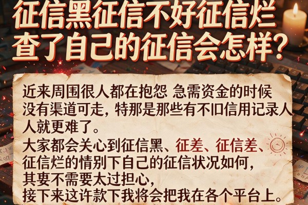 征信黑征信不好征信烂查了自己的征信会怎样？这几款或许能下款