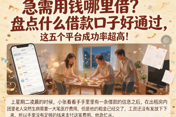 急需用钱哪里借？盘点什么借款口子好通过，这五个平台成功率超高！
