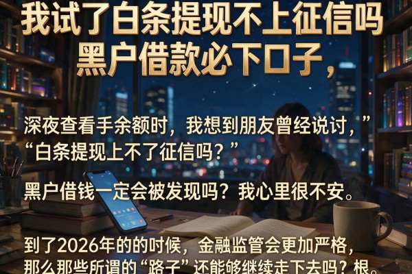 我试了白条提现不上征信吗和黑户借款必下口子，结果出乎意料