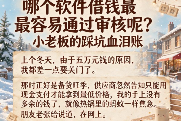 哪个软件借钱最容易通过审核呢？小老板的踩坑血泪账