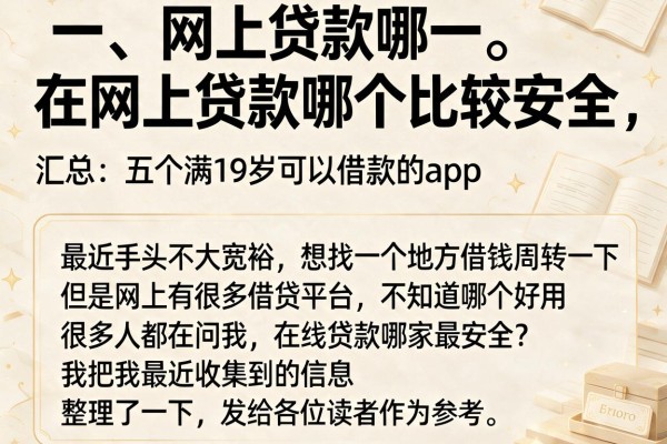 在网上贷款哪个比较安全，汇总五个满19岁可以借款的app