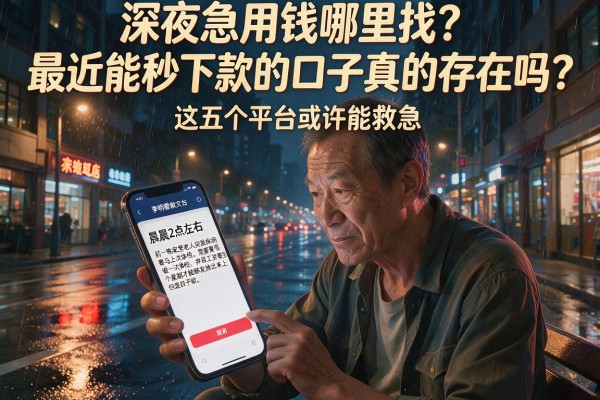 深夜急用钱哪里找？最近能秒下款的口子真的存在吗？这五个平台或许能救急
