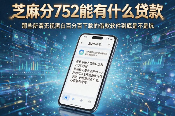 芝麻分752能有什么贷款，那些所谓无视黑白百分百下款的借款软件到底是不是坑