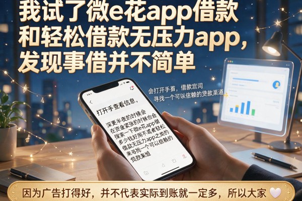 我试了微e花app借款和轻松借款无压力app，发现事情并不简单