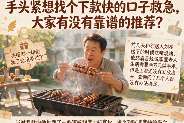 手头紧想找个下款快的口子救急，大家有没有靠谱的推荐？