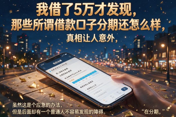 我借了5万才发现，那些所谓借款口子分期还怎么样，真相让人意外