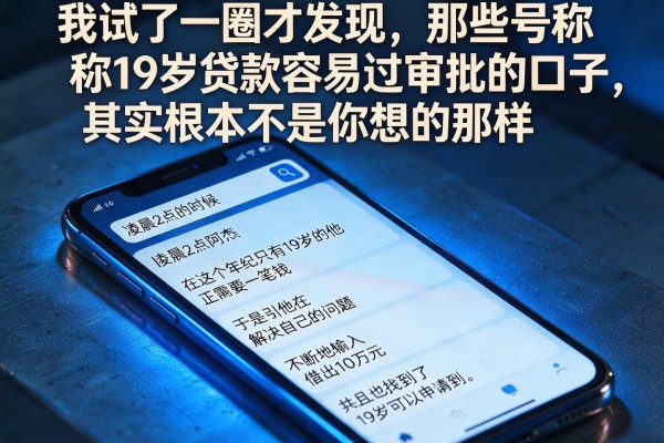 我试了一圈才发现，那些号称19岁贷款容易过审批的口子，其实根本不是你想的那样