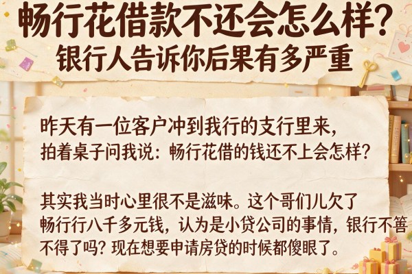 畅行花借款不还会怎么样？银行人告诉你后果有多严重