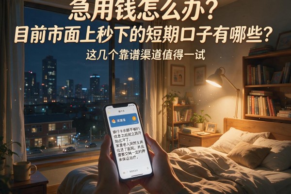 急用钱怎么办？目前市面上秒下的短期口子有哪些？这几个靠谱渠道值得一试