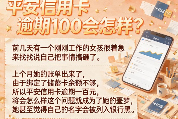 平安信用卡逾期100会怎样?别被小钱坑了大征信