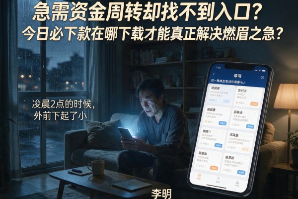 急需资金周转却找不到入口?今日必下款在哪下载才能真正解决燃眉之急?