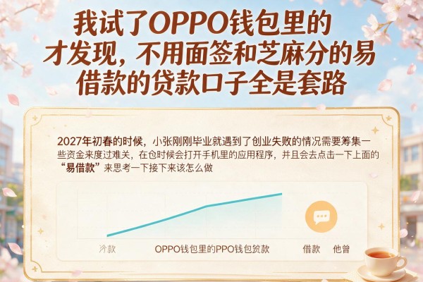 我试了OPPO钱包里的易借款才发现，不用面签和芝麻分的贷款口子全是套路