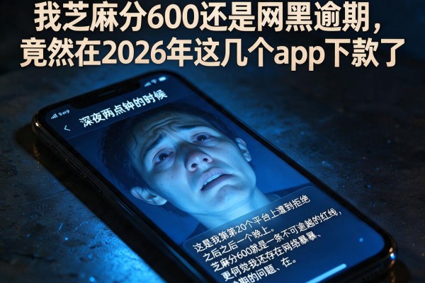 我芝麻分600还是网黑逾期,竟然在2026年这几个app下款了