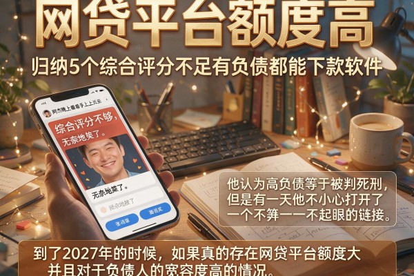 网贷平台额度高，归纳5个综合评分不足有负债都能下款软件
