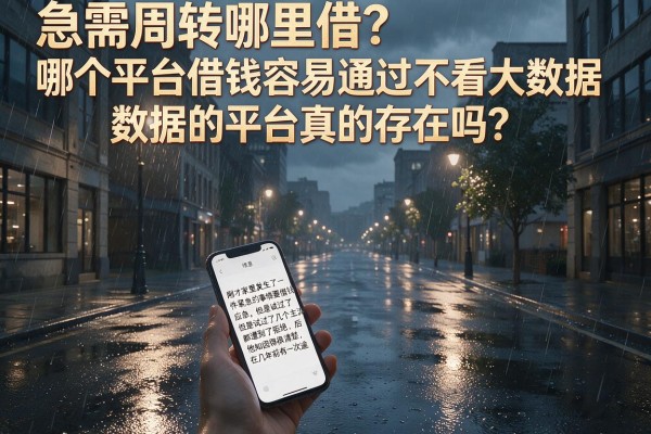 急需周转哪里借？哪个平台借钱容易通过不看大数据的平台真的存在吗？深度解析与实操推荐