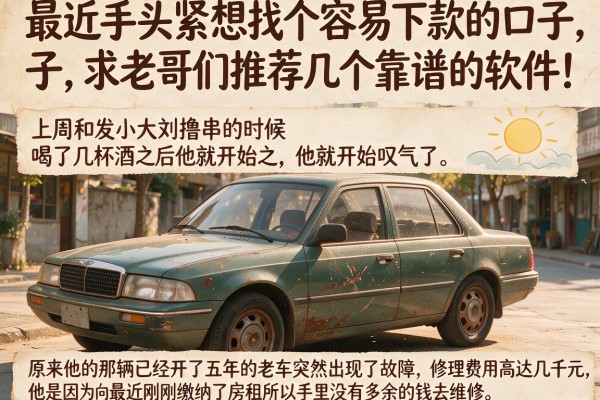 最近手头紧想找个容易下款的口子，求老哥们推荐几个靠谱的软件！
